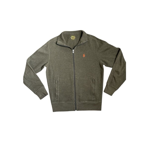 Polo Ralph Lauren Jacket Men's Green Performance Full Zip Cotton Size Small - Picture 1 of 4